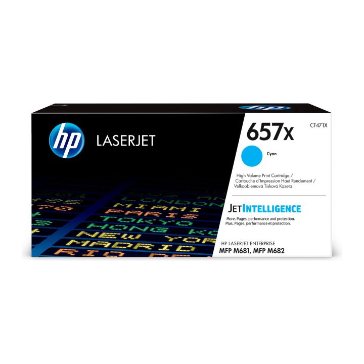 HP Original LaserJet 657X High Capacity Cyan Toner Cartridge