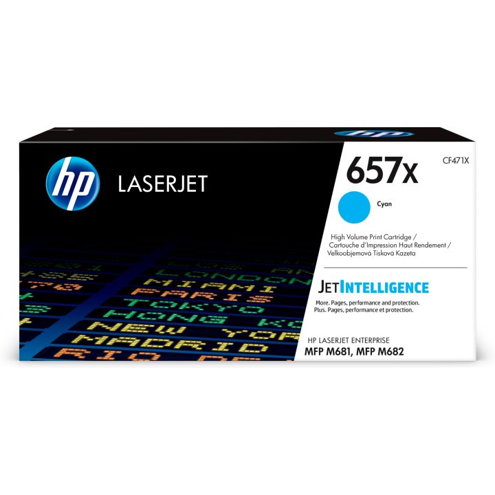 HP Cartucho de Toner Original LaserJet 657X Ciano de Alta Capacidade