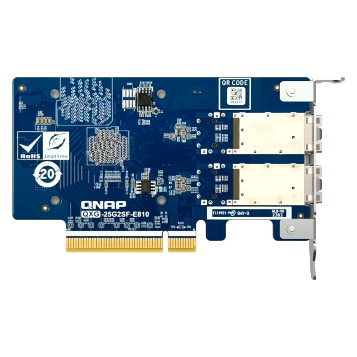 QNAP QXG-25G2SF-E810 adaptador e placa de rede Interna Fibra 25000…