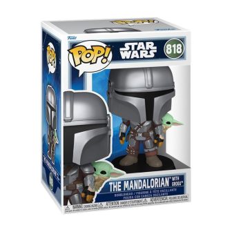 Funko Pop! Star Wars – The Mandalorian con Grogu a la Espalda (nº 818)