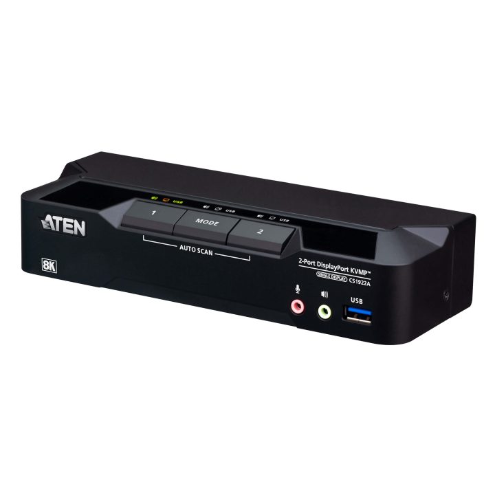 ATEN Comutador KVMP™ DisplayPort 8K com 2 portas USB 3.0 (cabos…