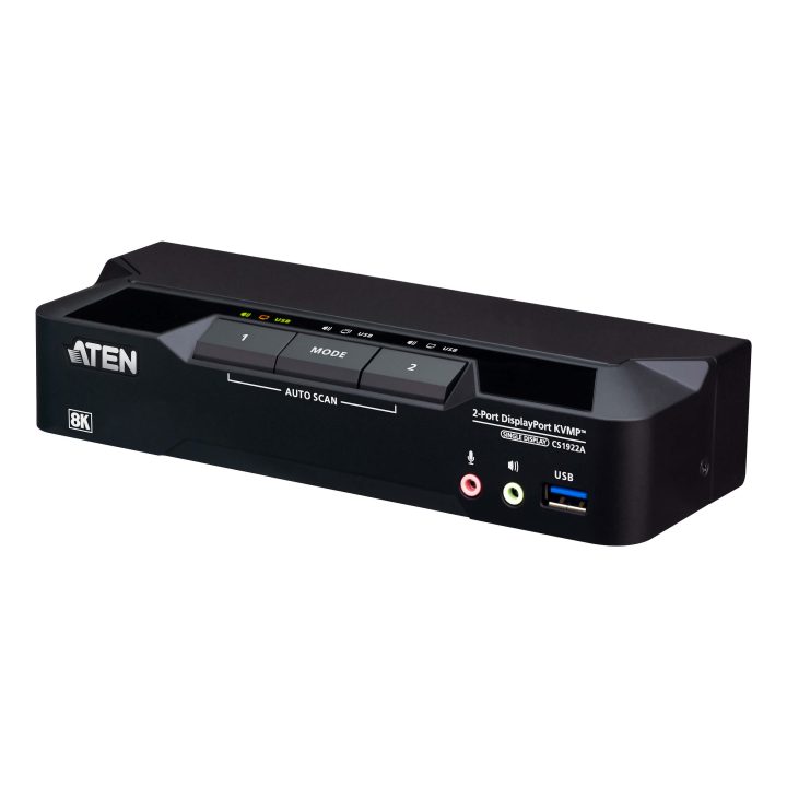 ATEN Comutador KVMP™ DisplayPort 8K com 2 portas USB 3.0 (cabos…