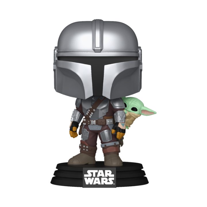 Funko Pop! Star Wars – The Mandalorian con Grogu a la Espalda (nº 818)