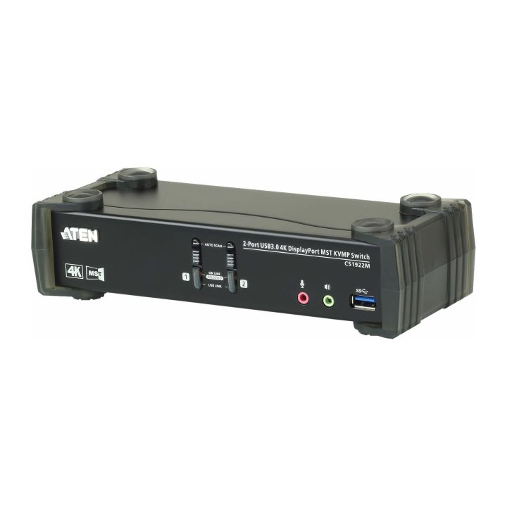 ATEN 2-Port KVMP™ DisplayPort 4K MST USB 3.0 Switch (Cables Included)