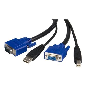 StarTech.com Cable KVM de 1,8m Todo en Uno VGA USB A USB B HD15 - 6ft…