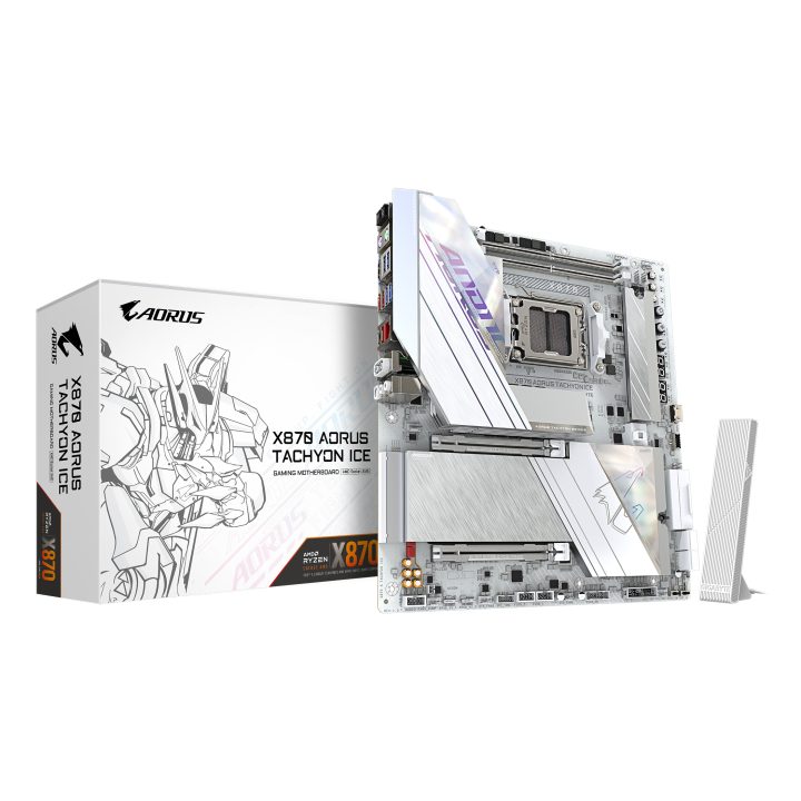 GIGABYTE X870 AORUS TACHYON ICE Motherboard – Compatible with AMD…