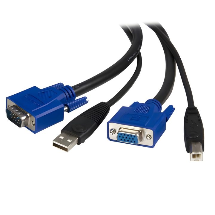 StarTech.com 1.8m All-in-One VGA USB A to USB B HD15 KVM Cable - 6ft…