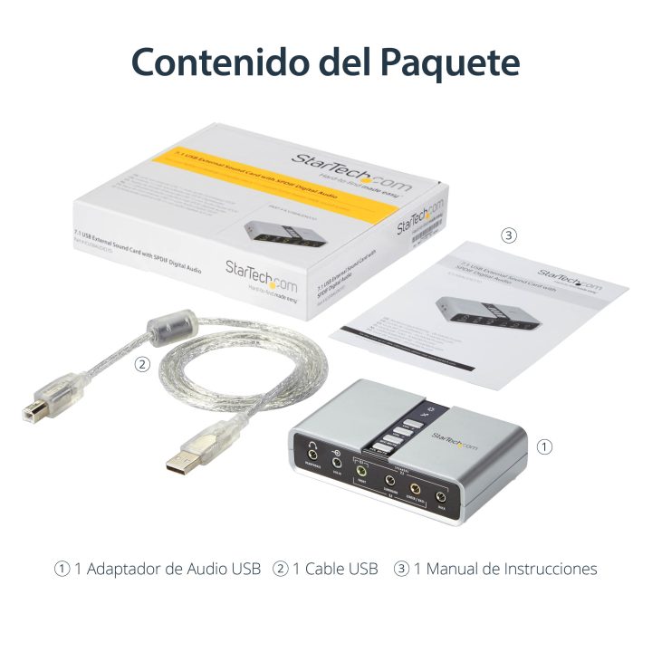 StarTech.com Placa de Som 7.1 USB Externa Adaptador Conversor Porta…