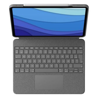 Logitech Combo Touch AZERTY Francês Smart Connector Cinzento