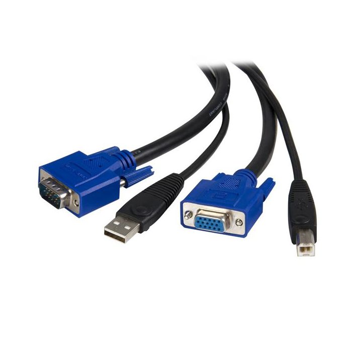 StarTech.com 1.8m All-in-One VGA USB A to USB B HD15 KVM Cable - 6ft…