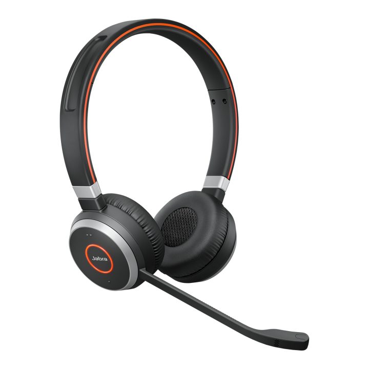 Auscultadores Jabra Evolve 65 com arco, sem fios e com fios