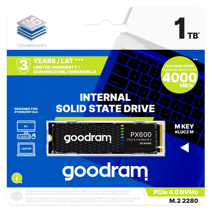 Goodram SSDPR-PX600-2K0-80 Solid State Drive 2 TB M.2 PCI Express 4.0…