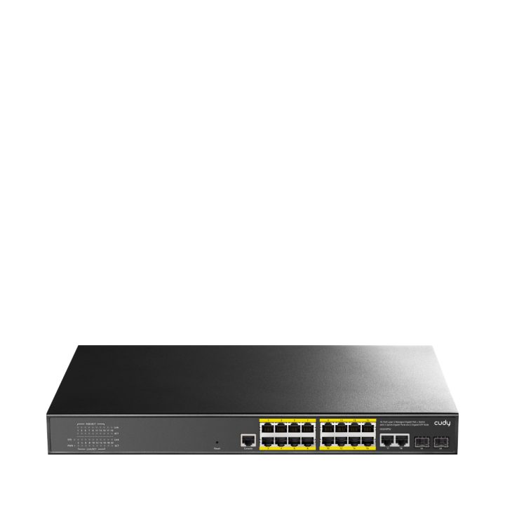 Cudy 16-Port Gigabit Managed PoE+ Switch with 2 Uplink GbE Ports and…