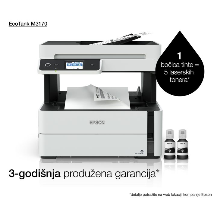 Epson EcoTank M3170 Impressão a jato de tinta A4 1200 x 2400 DPI 39…