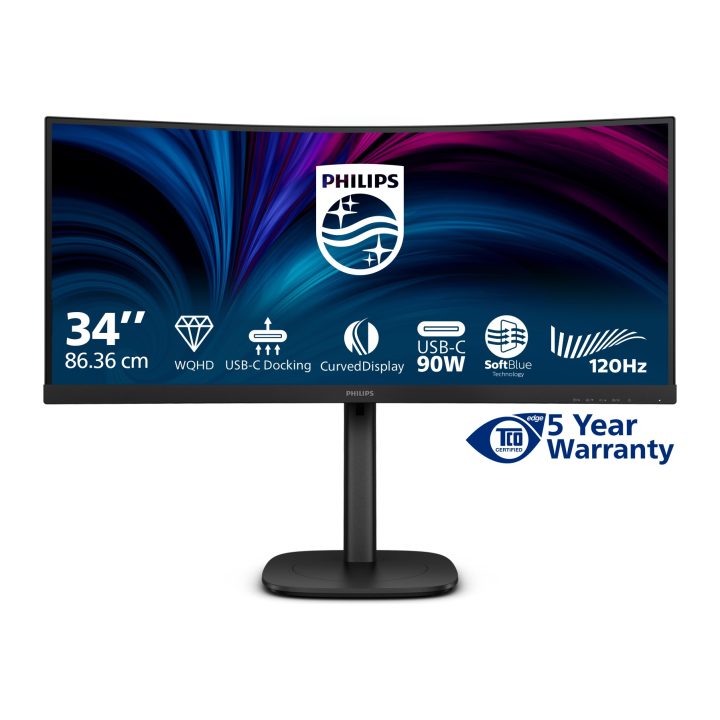 Philips 3000 Series 34B2U3600C 34" UWQHD Curved VA Monitor