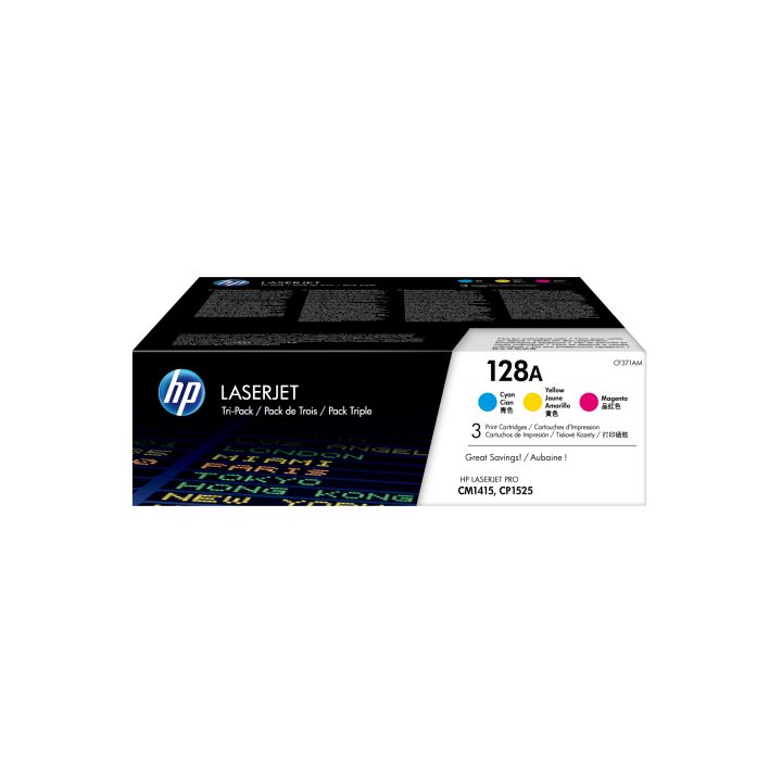 HP Pack de ahorro de 3 cartuchos de tóner original LaserJet 128A…