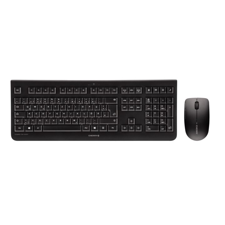 CHERRY DW 3000 teclado com rato RF sem fios Espanhol Preto