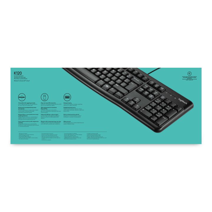Logitech K120 for Business Universal USB Keyboard QWERTY Spanish Black