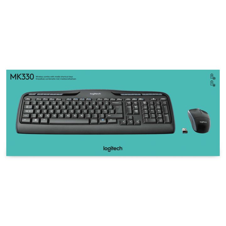 Logitech MK330 Keyboard Mouse Included Office USB QWERTY Spanish…