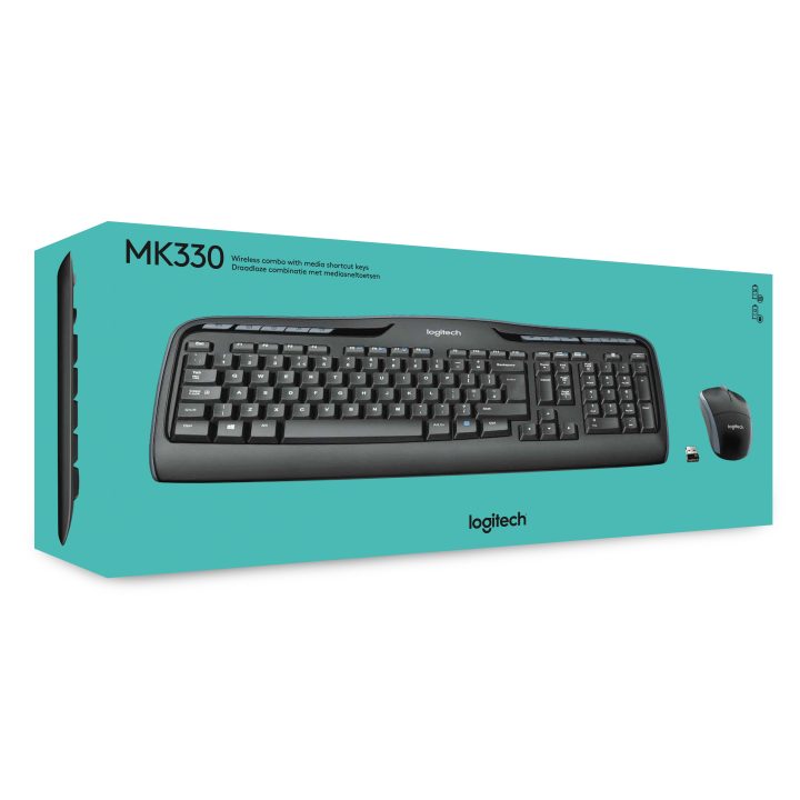 Logitech MK330 Keyboard Mouse Included Office USB QWERTY Spanish…