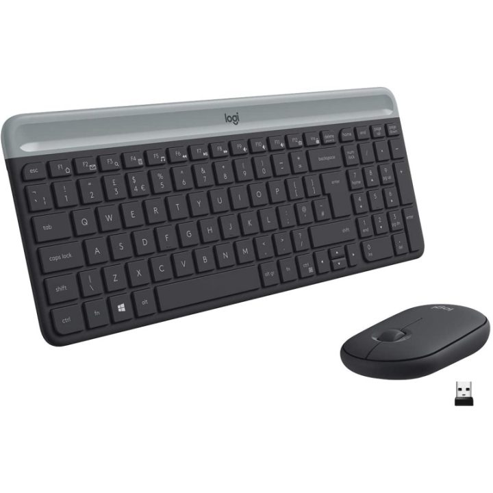 Logitech Slim MK470 Keyboard Mouse Included Universal RF Wireless…