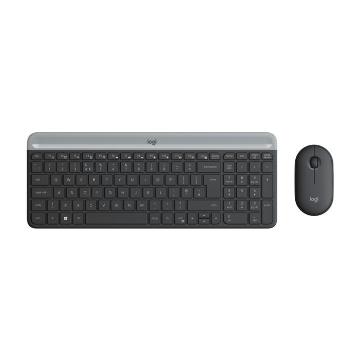 Logitech Slim MK470 Keyboard Mouse Included Universal RF Wireless…