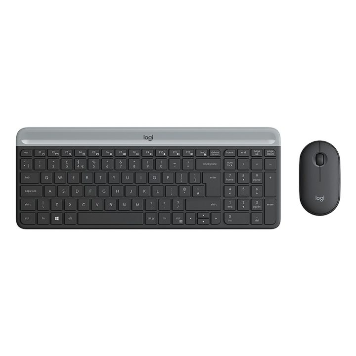 Logitech Slim MK470 Keyboard Mouse Included Universal RF Wireless…