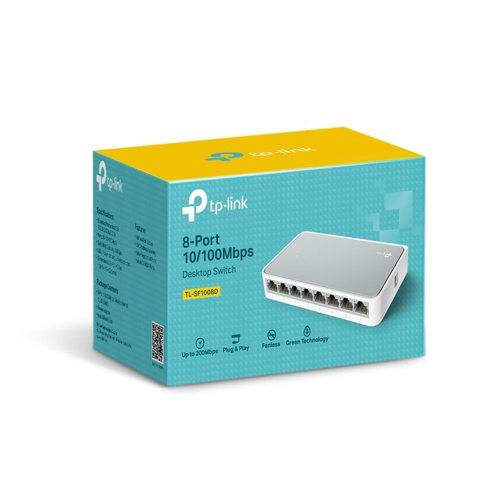 TP-Link TL-SF1008D Unmanaged Fast Ethernet (10/100) Switch White