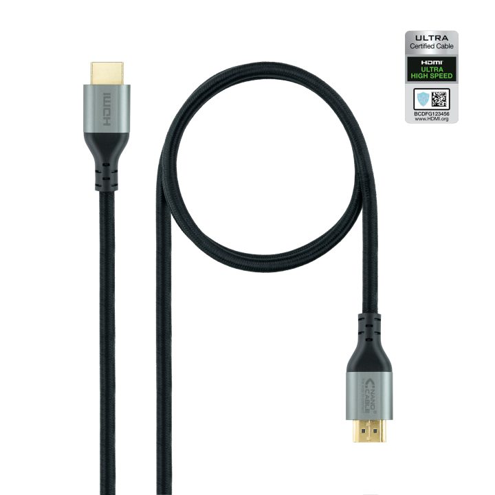 Nanocable HDMI 2.1 Certified Ultra High Speed Cable A/M-A/M, Black, 1…