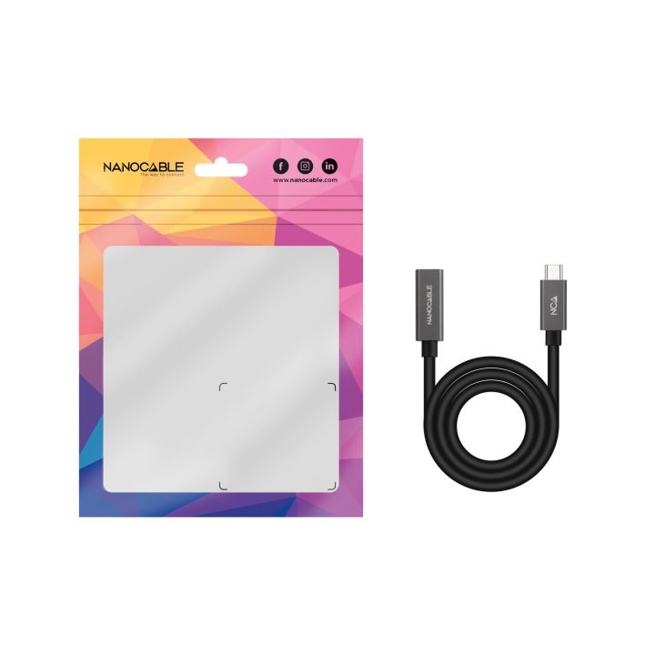 Nanocable Cabo Extensor USB-C 3.2 Gen2x2 20Gbps 3A, 4K/60Hz…