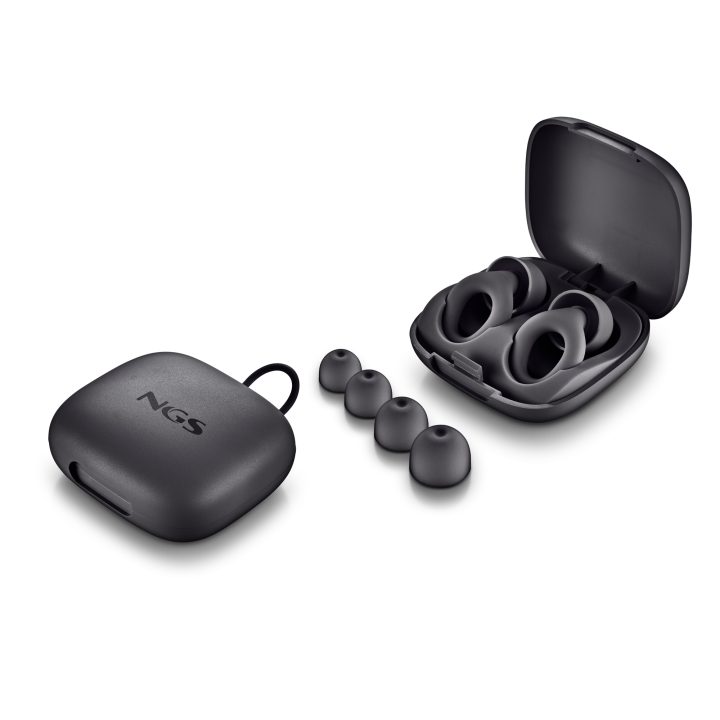 NGS NOON BLACK Tapón para oídos reutilizable Negro