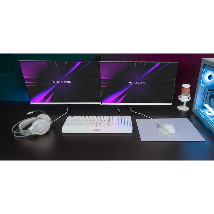 Mars Gaming MCP124PRO, Combo Gaming 4en1, Teclado RGB H-Mech con…