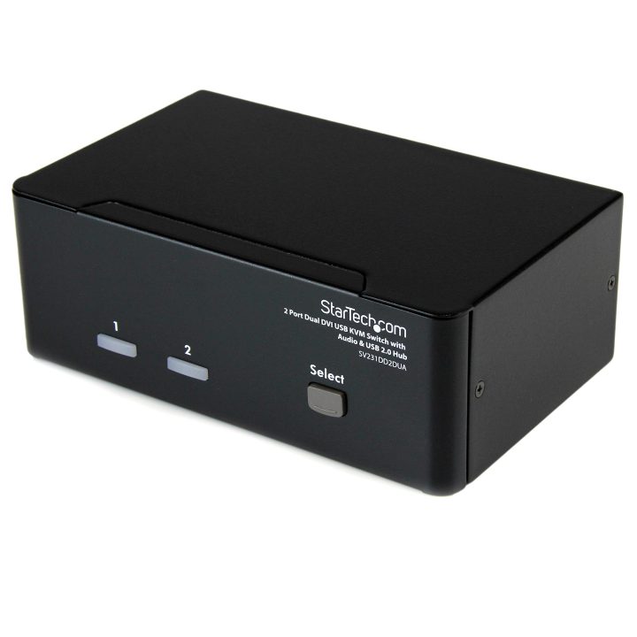 StarTech.com 2-Port Dual-Link DVI KVM Switch with Audio and 4-Port…