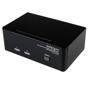 StarTech.com 2-Port Dual Monitor DVI VGA Audio KVM Switch 4-Port USB…
