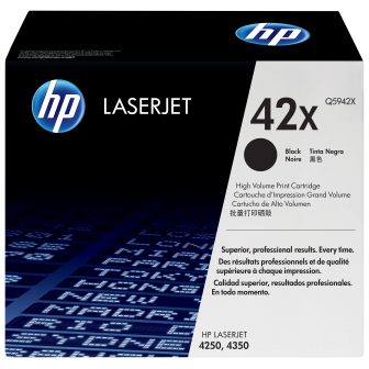 HP 42X High Yield Black Original LaserJet Toner Cartridge cartucho de…
