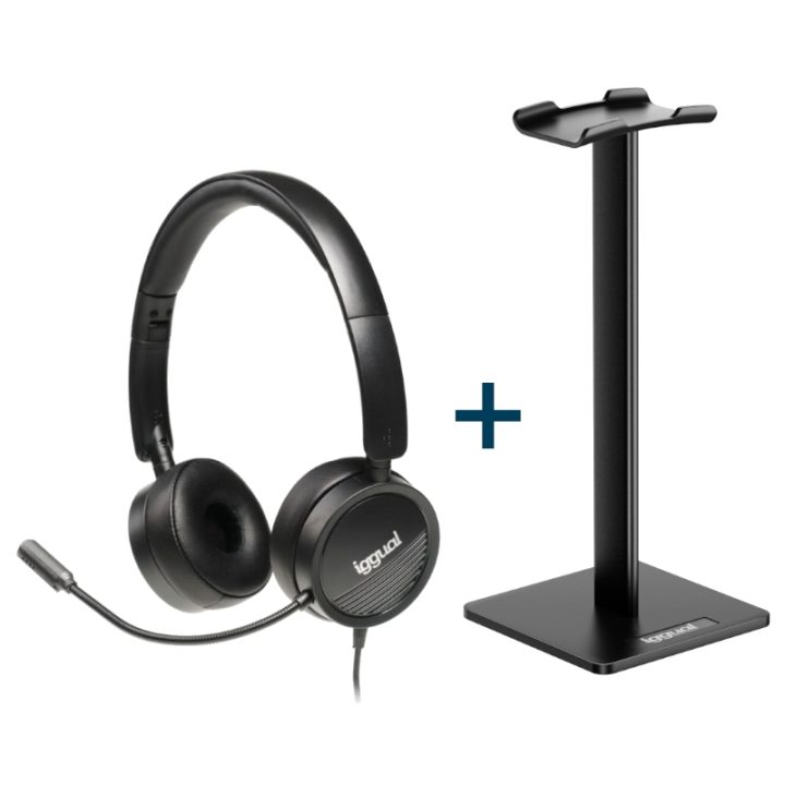 iggual Dual Tech Headset Kit + SA22 Stand