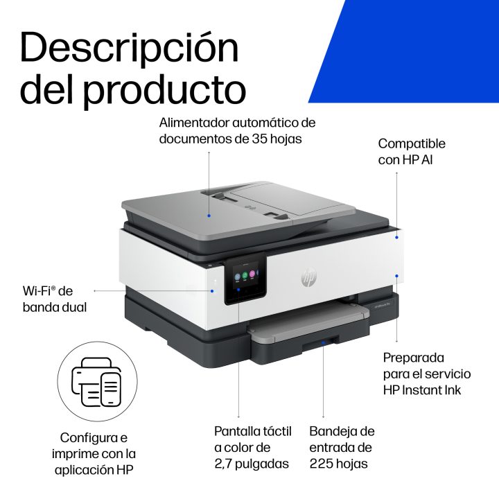 HP OfficeJet Pro 8132e Wireless All-in-One Color Printer, Instant Ink…