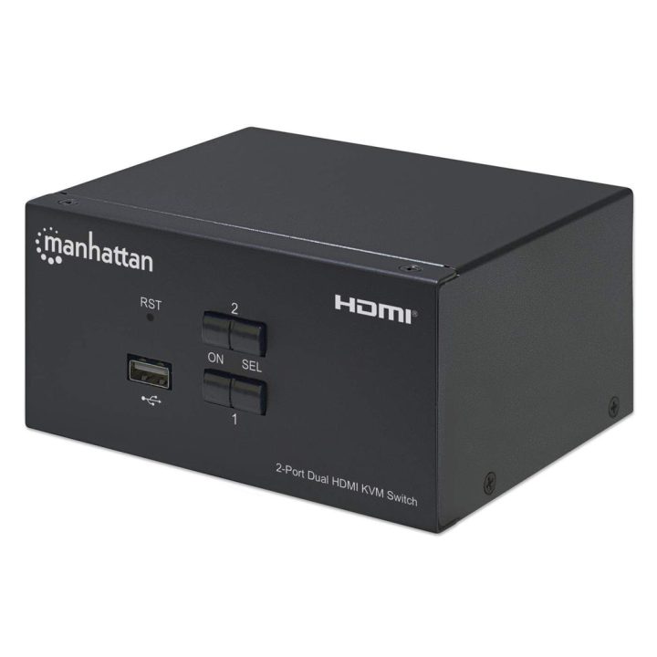 Manhattan 2-Port HDMI KVM Switch for Two Monitors