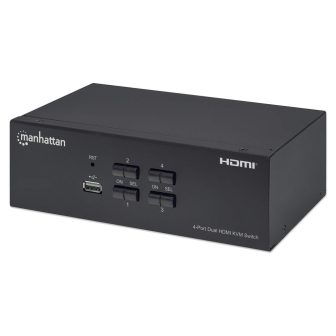 Manhattan Switch KVM HDMI de 4 portas para dois monitores