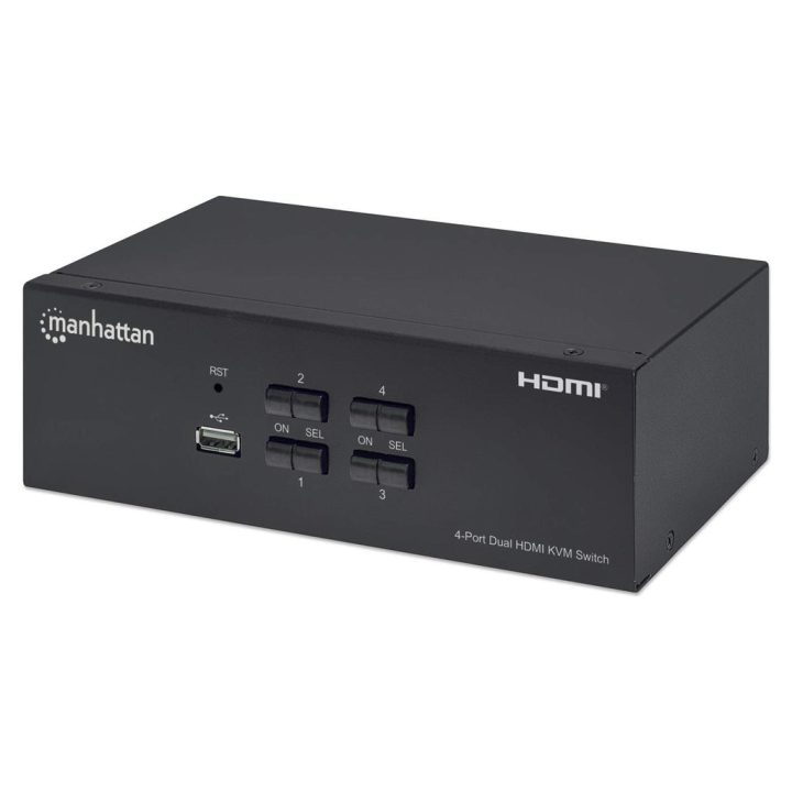 Manhattan Switch KVM HDMI de 4 portas para dois monitores