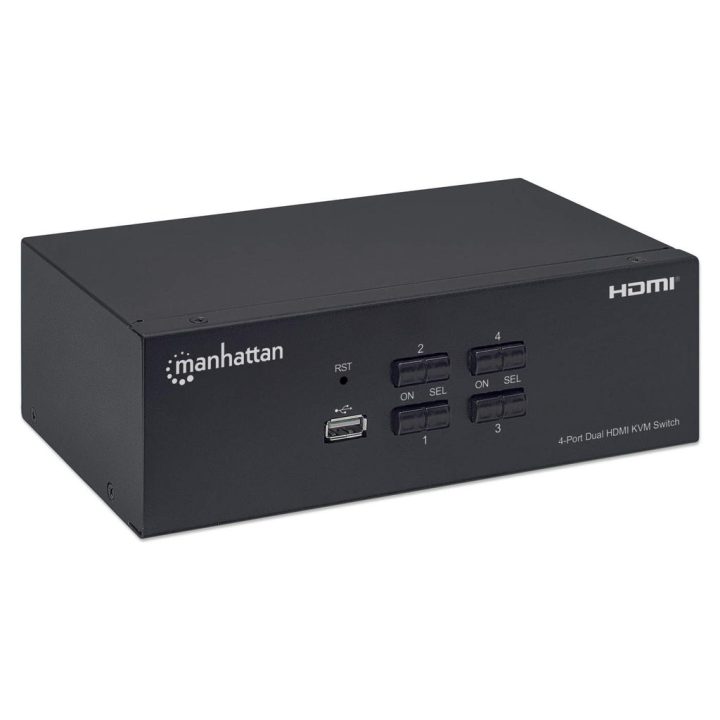 Manhattan Switch KVM HDMI de 4 portas para dois monitores