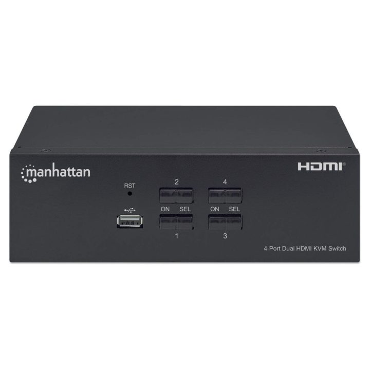 Manhattan 4-Port HDMI KVM Switch for Dual Monitors