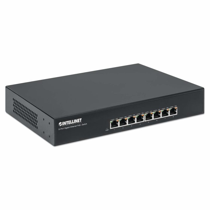 Intellinet Commutateur réseau (switch) Gigabit Ethernet PoE+ 8 ports…