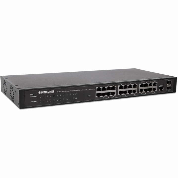 Intellinet Gigabit Network Switch, 24 Ports, 24 RJ45 Ports, 4 SFP…