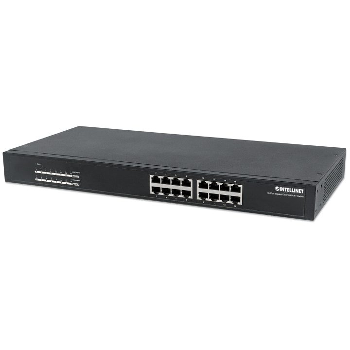 Intellinet Commutateur réseau (switch) Gigabit Ethernet PoE+ à 16…
