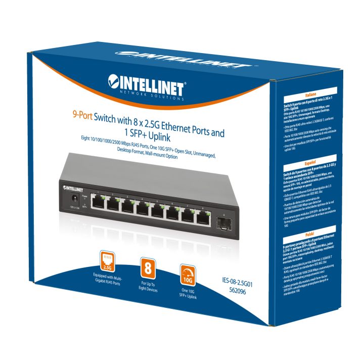 Intellinet Commutateur réseau (switch) 9 ports avec 8 ports Ethernet…