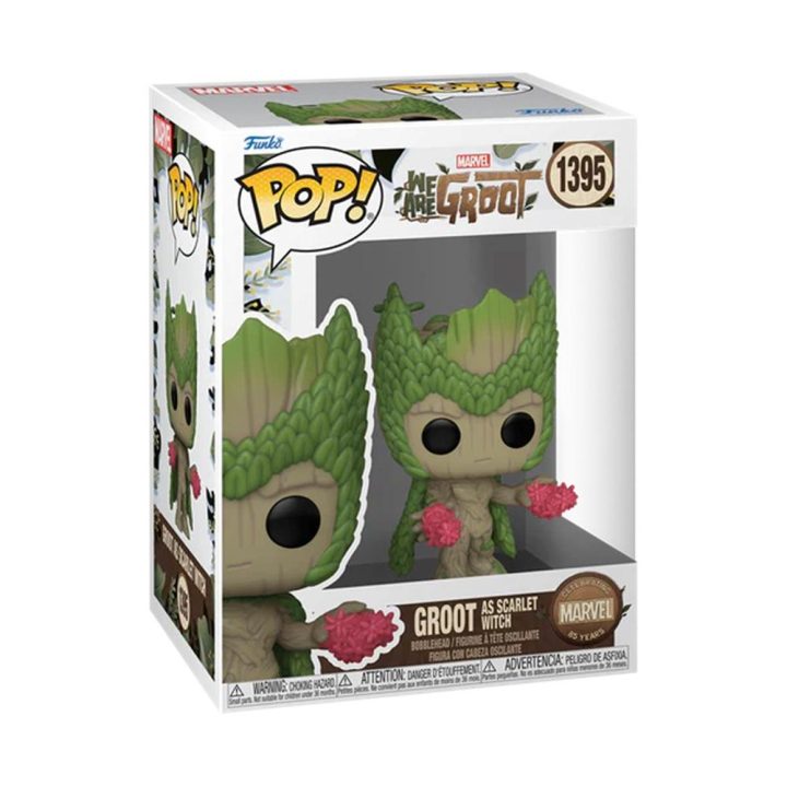 Funko Pop! Marvel – We Are Groot Groot como Feiticeira Escarlate