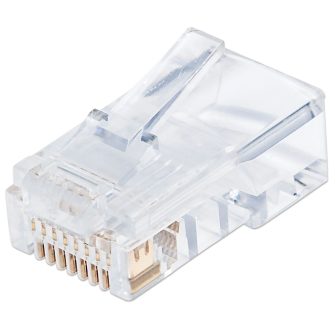 Intellinet RJ45 Plug CAT5E Solid UTP Box of 100 pcs Gold 50-MICRAS PRO
