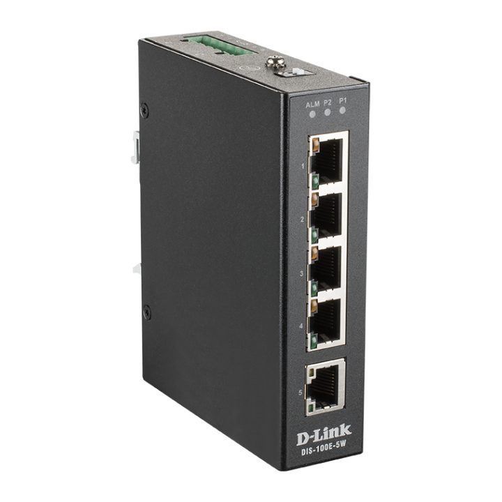 D-Link DIS-100E-5W Unmanaged L2 Fast Ethernet (10/100) Switch Black