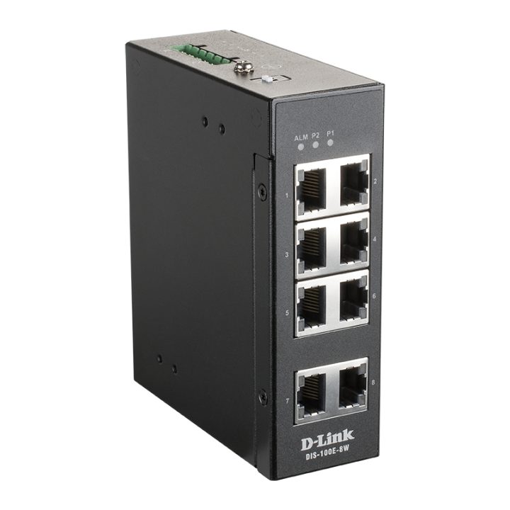 D-Link DIS-100E-8W Unmanaged L2 Fast Ethernet (10/100) Switch Black